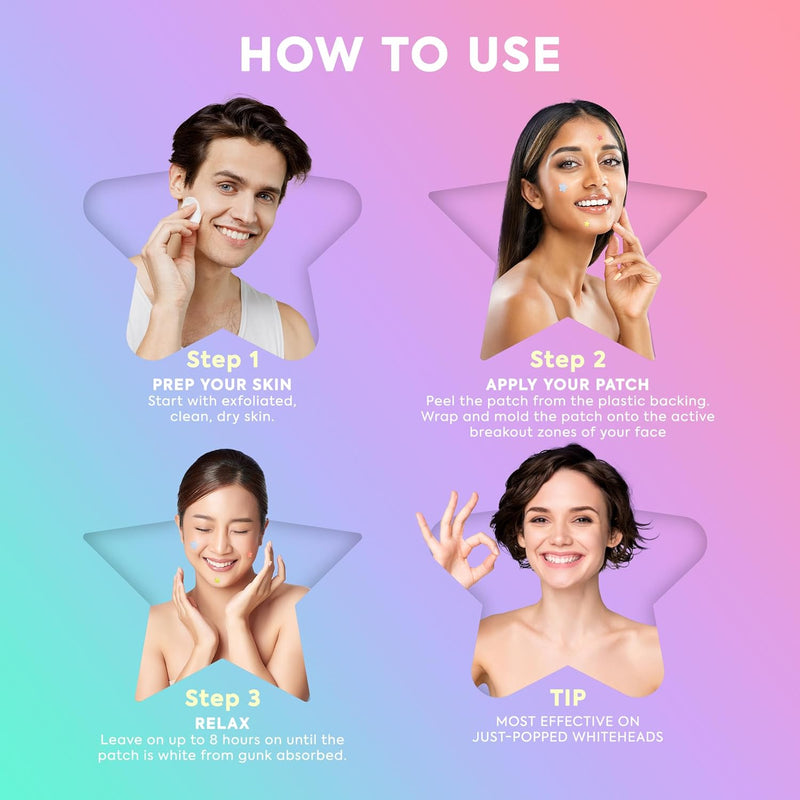 LivaClean Star Pimple Patches for Face w/Hydrocolloid, Salicylic Acid & Tea Tree, 240 Patches, Hydrocolloid Acne Patch, Cute Star Pimple Patch for Healing Stickers Zit Superstar