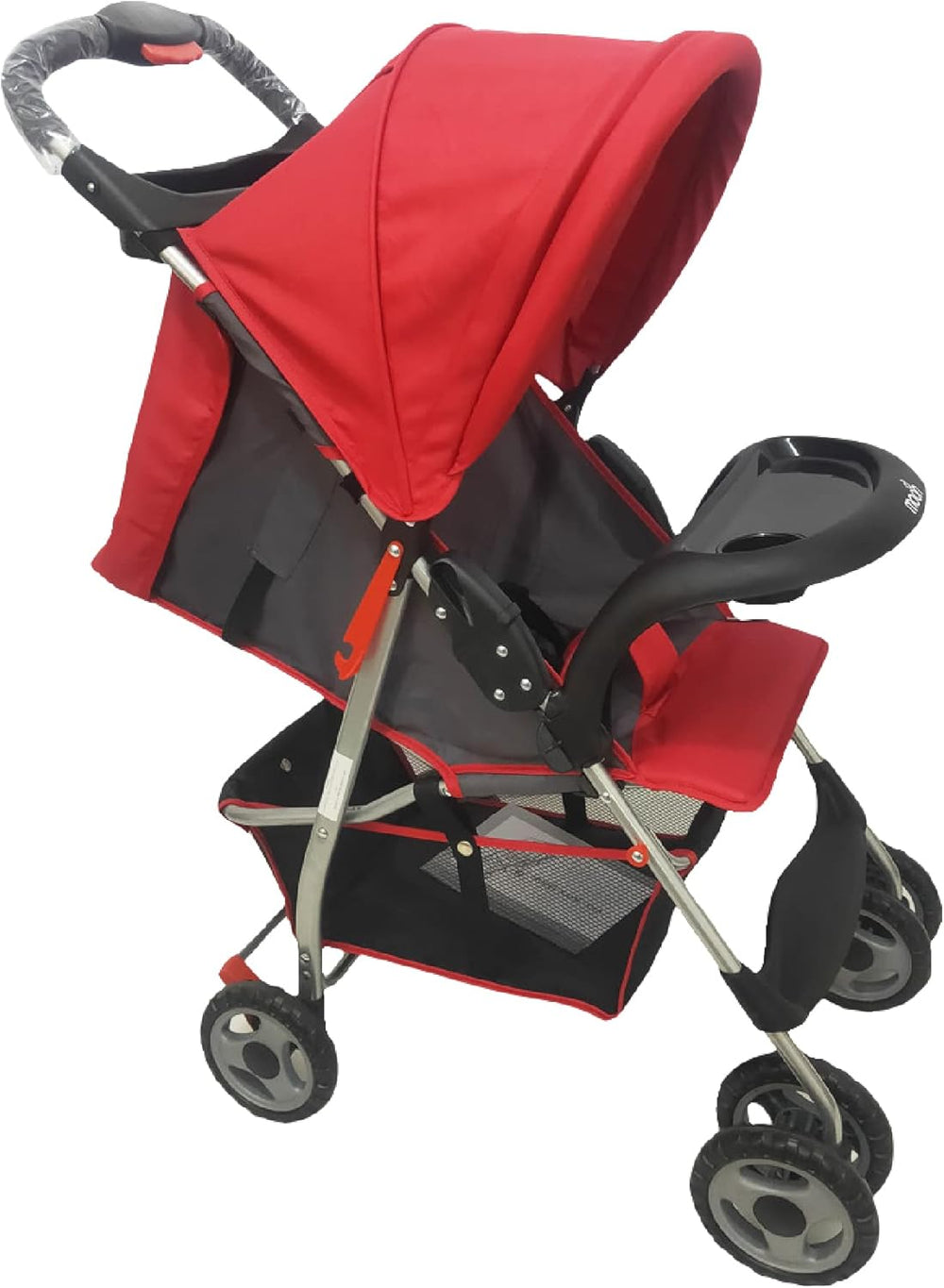 The Moon Brand Bezik One Hand Fold Travel Stroller/Pram Suitable for Newborn/Infant/Baby/Kids with Dual Tray- Leg Rest - Multi-Postion Reclining Seat Suitable For 0 Months+ (Upto 24 Kg) -Cyan Blue
