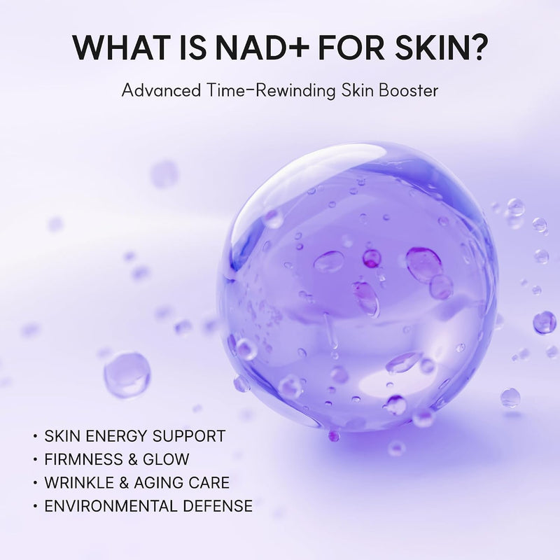 NAD+ Serum Booster Shot with 5% NAD+ Complex & Resveratrol, Hydration & Barrier Support, 30 mL / 1.01 fl. oz.
