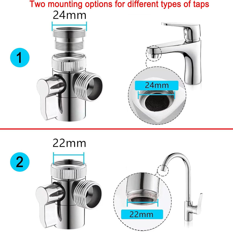 MILIWAN Handheld Bidet Sprayer Toilet Jet Spray Shower Stainless Steel Toilet Bidet Attachment with Hose Sink Shower Head Faucet Diverter for Feminine Wash, Baby Cloth Diaper Washer