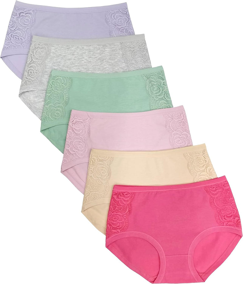 Premium Cotton Four-way stretch Panties - MULTIPACK - Regular and Plus Sizes - Classic Briefs for Women