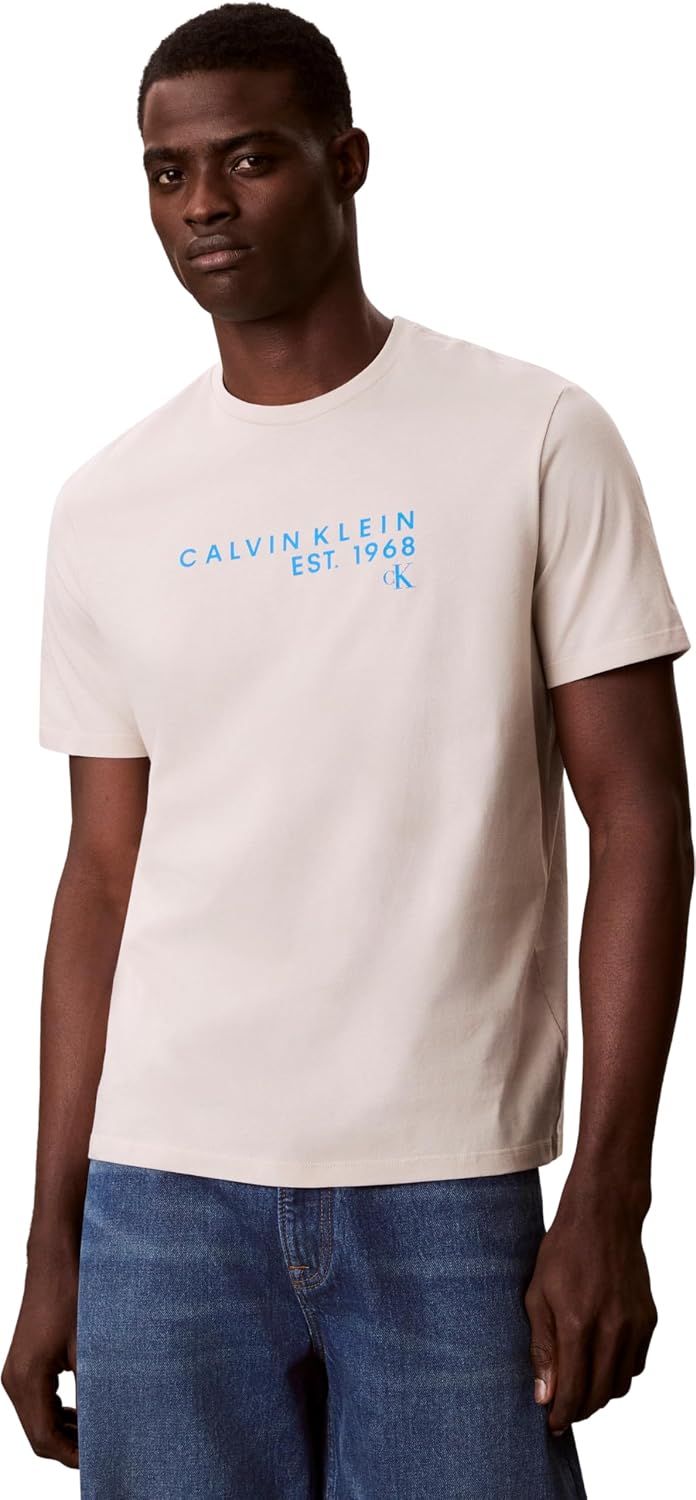 Mens SS 30S EU WHOLESALE Graphic Tees - Oatmeal