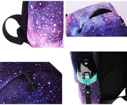 Casual Backpack SchoolBag for Girls Kids Boys Teenagers Galaxy Star Waterproof With Pencil Case High Capacity 14 in Laptop Travel Bag
