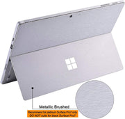 Skin Sticker for Surface Pro 7 / Pro 7 Plus 12.3 Inch Back Decal, Ultra-Thin Vinyl Decorative Laptop Cover Protector Accessories(Metallic Brushed Silver). - For Surfacae Pro 7 DB-Silver