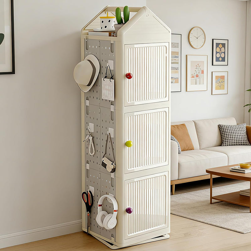 Kids Rotating Bookshelf Tower 3 Tier,360 Display Spinning Bookcase,Kids Bookcase Corner Storage, Book Shelf Organizer for Bedroom, Living Room