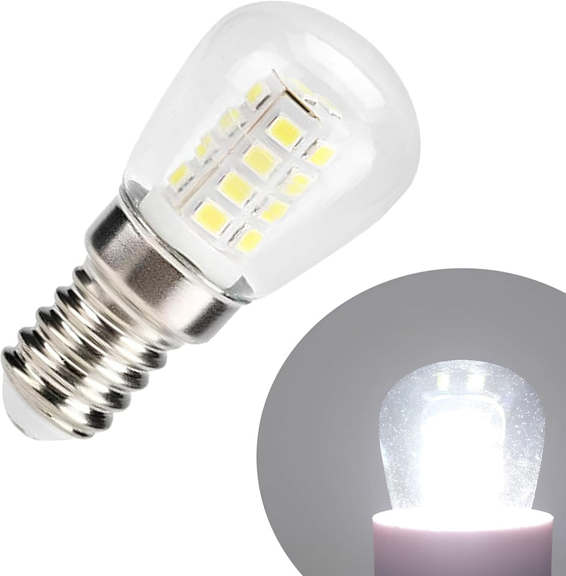Led Fridge Light Bulb E14 3w Refrigerator Corn Bulb Led Lamp White Replace Halogen Chandelier Lights Led Spotlight Energy Saving For Home Lighting (PACK OF 2) - 1pcs clear