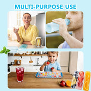 2 Pack Ice Cube Trays with Lids, Silicone Ice Mold for Water Bottles Food grade silicone ice tray with easy release design creates bottle-friendly ice cubes and stacks neatly for freezer storage