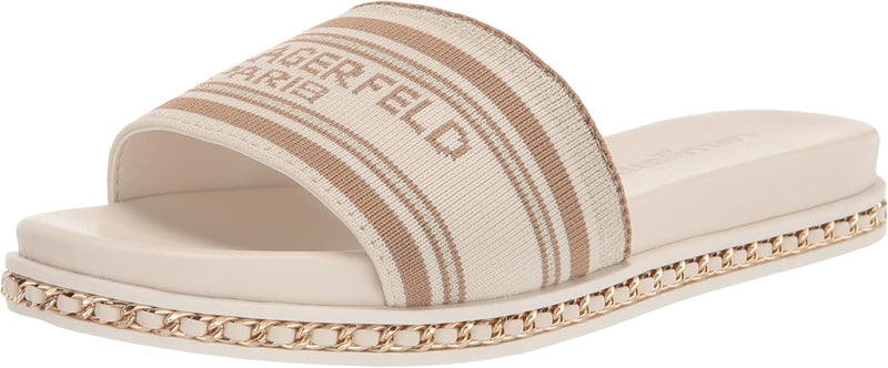 Paris Women's Bijou Fashion Slide Sandal - Ecru Multi