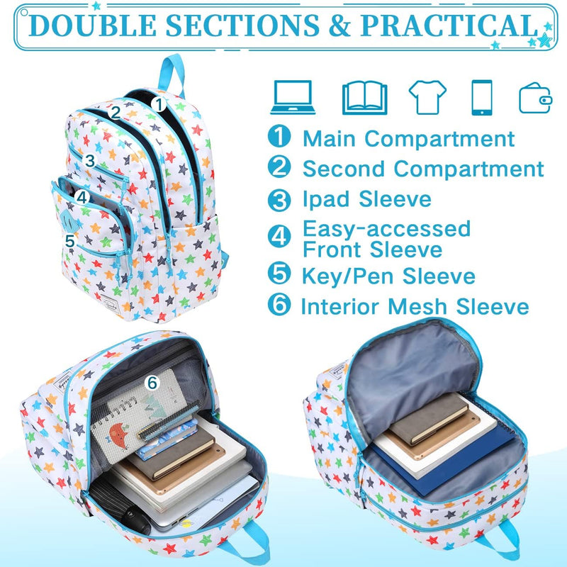 VASCHY School Backpack for Women, Unisex Large Bookbag Schoolbag Casual Daypack for High School/College/Teens/Travel/Work