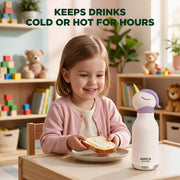 Kids Water Bottle 460ml Insulated Stainless Steel - AMICA STUDIO (Nova Unicorn)