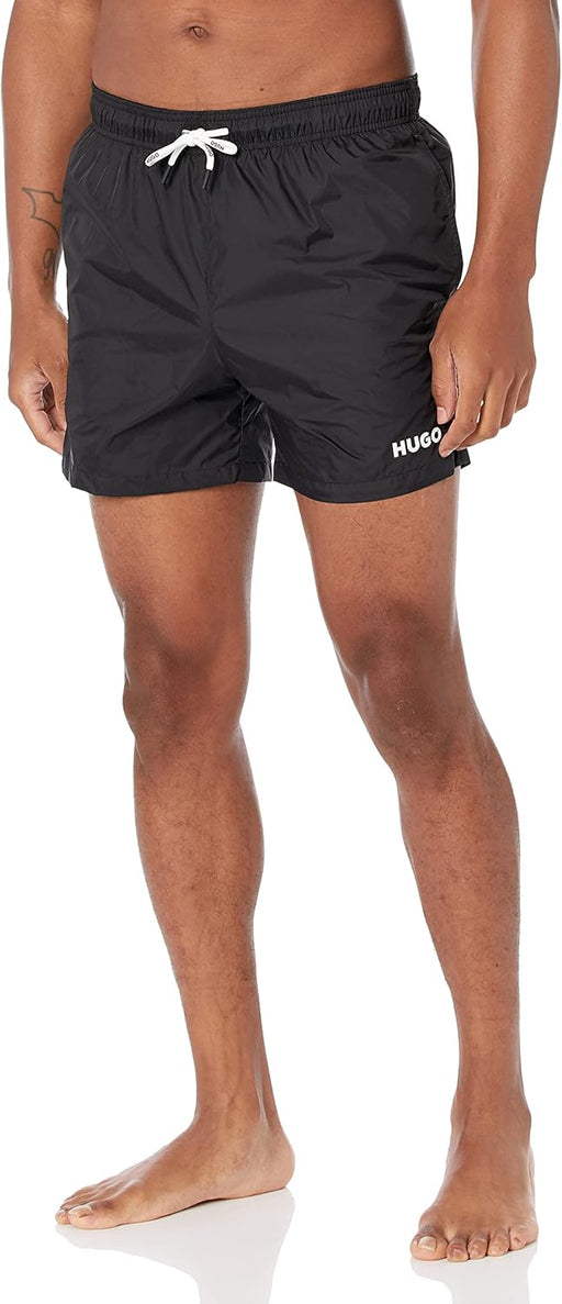 mens Small Logo Quick Dry Swim Trunks Swim Trunks - Basic Black