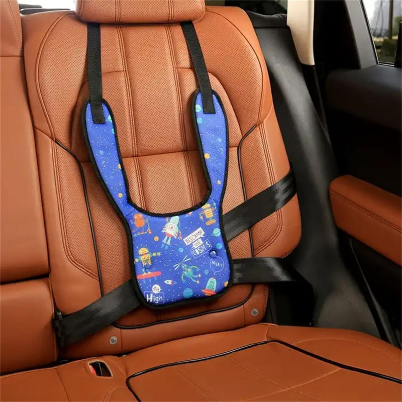 Seatbelt Adjuster Seat Belt Cushion for Kids, Child Seat Belt Adjuster and Pillow, Toddler Travel Car Seat Belt Cover Seatbelt Pillow Pad, Car Pillow Safety Shoulder Belt Positioner Clip