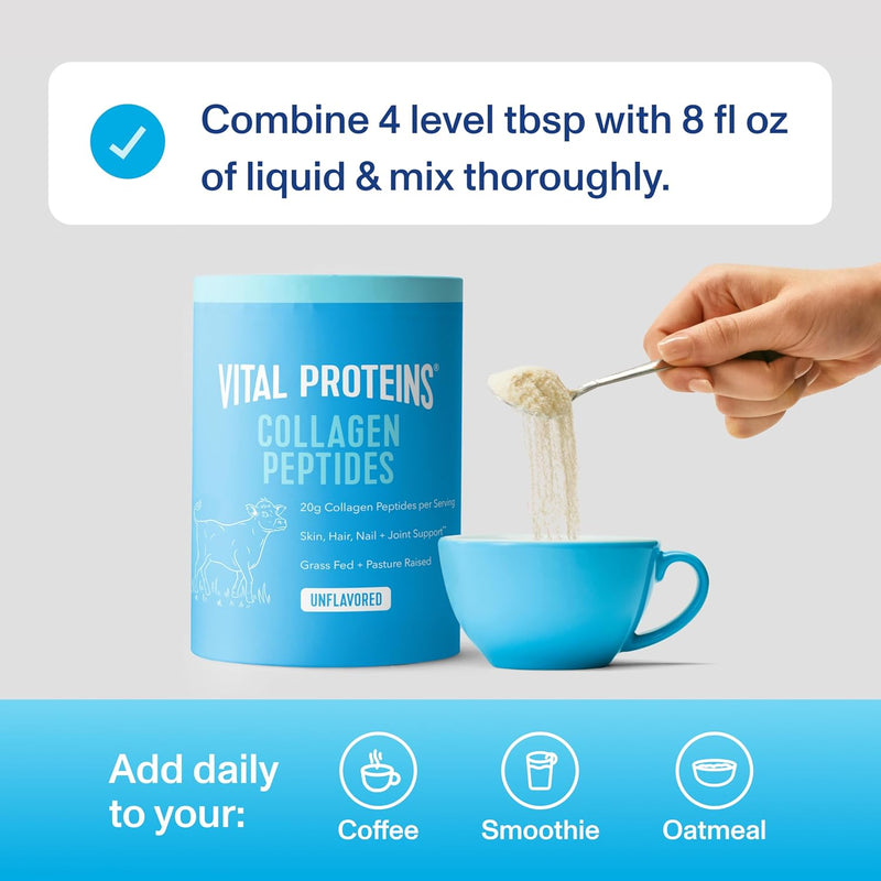 Collagen Peptides, 567 g, Unflavoured Bovine-Sourced, 56 Servings