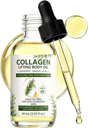 Collagen Lifting Body Oil After Shower, Hydrating Collagen Oil, Moisturizing Anti Aging Silk Body Oils for Women & Men, Smooth & Anti Wrinkles, Lightweight Non-Greasy, 2.03 Fl Oz
