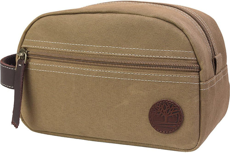 Men's Travel Kit Toiletry Bag Organizer, Canvas Travel Kit - Khaki 1
