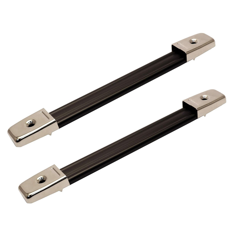 TCH Hardware 2 Pack Heavy Duty Strap Handle - Silver Metal End Caps