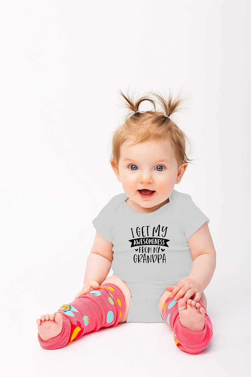 I Get My Awesomeness From My Grandpa - Grandpas Sidekick Funny Romper, One-Piece Baby Bodysuit
