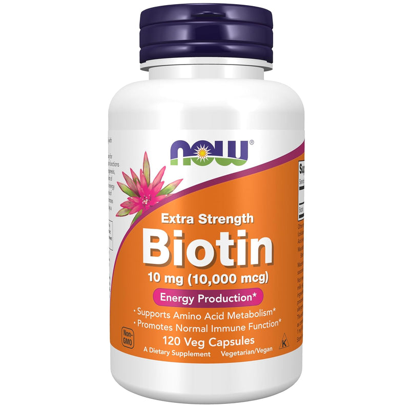 Now Foods Biotin 10,000Mcg Extra Strength Vcaps 120'S New