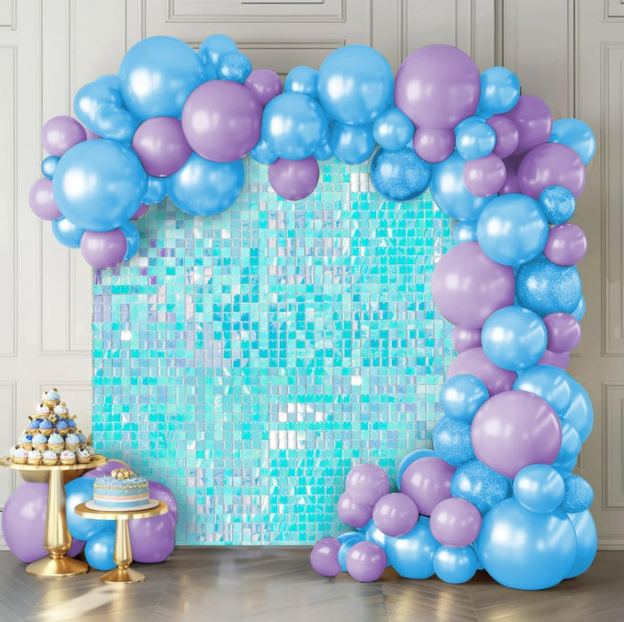 Kate Shimmer Wall Backdrop Sliver Wall Panels 12Pcs Square Sequin Shimmer Wall Backdrop Decoration for Birthday Party,Wedding, Anniversary