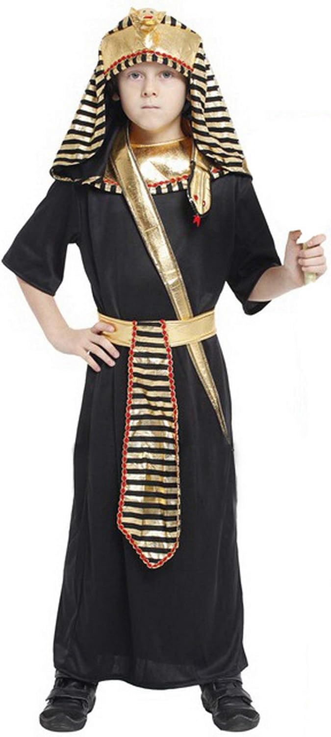 Brcus Boys Kids Egyptian Pharaoh Halloween Cosplay Costume Tunic Role Play Dress up