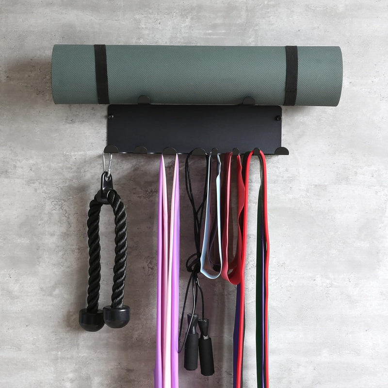 Multi-Use Gym Equipment Storage Rack, Resistance Bands Heavy Duty Dumbbell Rack for Exercise Bands, Lifting Belts and Jump Ropes