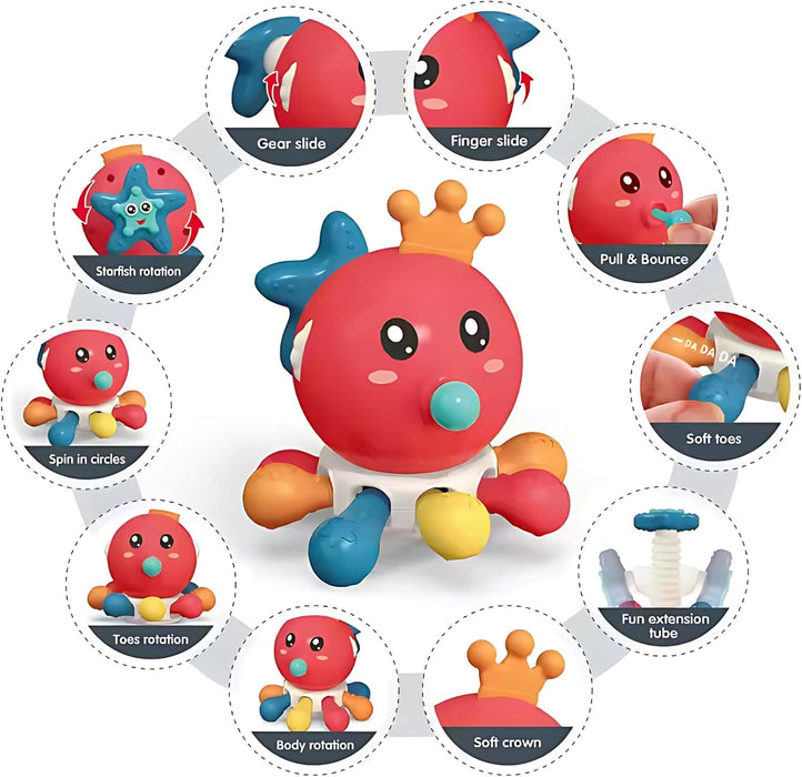 Twisoo Baby Sensory & Montessori Toys – Developmental Teething, Fidget & Activity Toys for Infants & Toddlers, Fine Motor Skill & Learning Playsets Multiple Styles (TOY-006-Red)