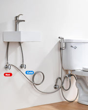Arofa Black Bidet Sprayer, Handheld Bidet Sprayer for Toilet - Bidets for Existing Toilets Adjustable Water Pressure Control with Bidet Hose, Cloth Diaper Bidet Toilet Sprayer for Baby/Feminine Wash