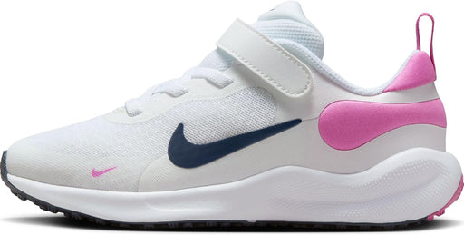 REVOLUTION 7 PSV unisex-child LACED SHOES - WHITE/MIDNIGHT NAVY-PLAYFUL PINK