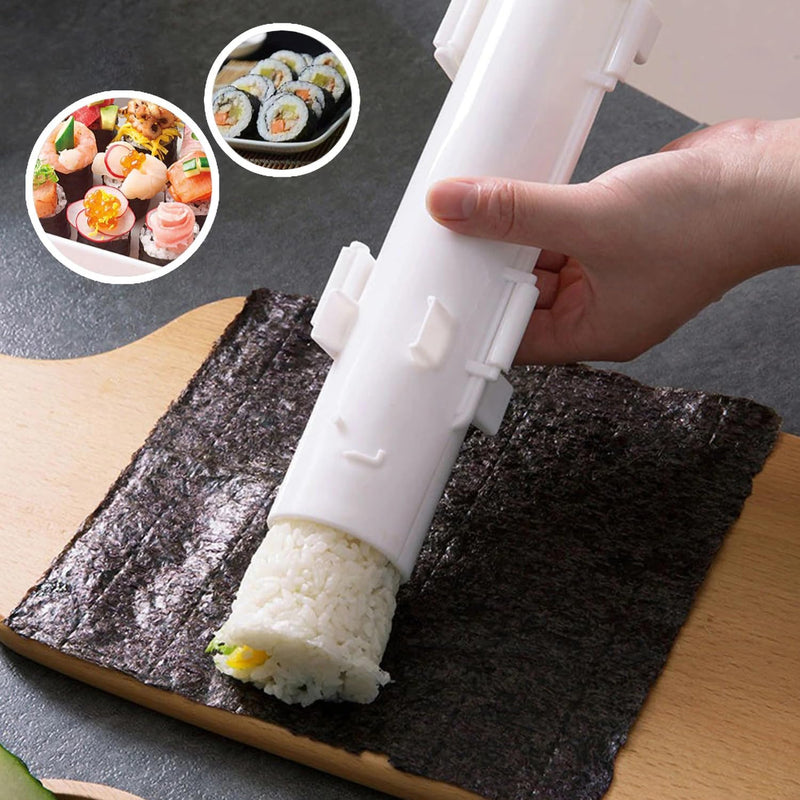 HOMEPRO Better Value for Better Living Sushi Making Kit Quick Sushi Maker Machine Sushi Maker Roller Roll Rice Food Grade Material Ideal Beginners (Pack of 1 - White)