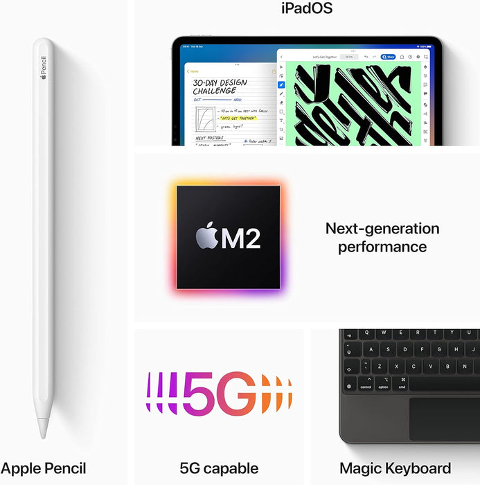 Apple 2022 12.9-inch iPad Pro (Wi-Fi + Cellular, 1TB) - Space Gray (6th generation)