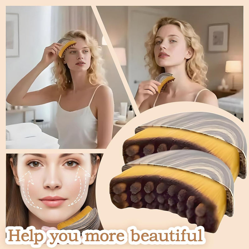 Waytiffer Lymphatic Contour Face Brush, Dry Brushing Lymphatic Drainage Brush for Face Chin & Jawline Sculpting, Face Massager and Facial Brush for Relaxation, Lymphatic Drainage Skin Care Tools