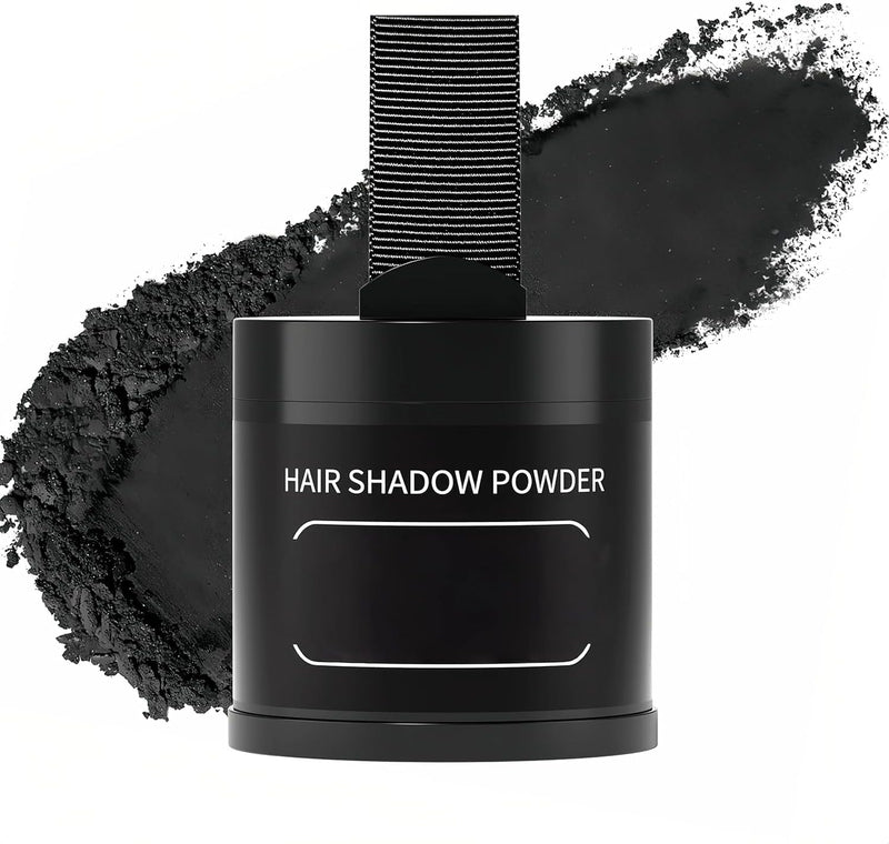 Gowwim Root Touch up Powder, Instantly Gray Hair Cover up Hairline Powder for Women & Men Waterproof and Sweatproof Root Cover Up Long-Lasting for Thinning & Loss Hair (D-Brown) - Black 10g