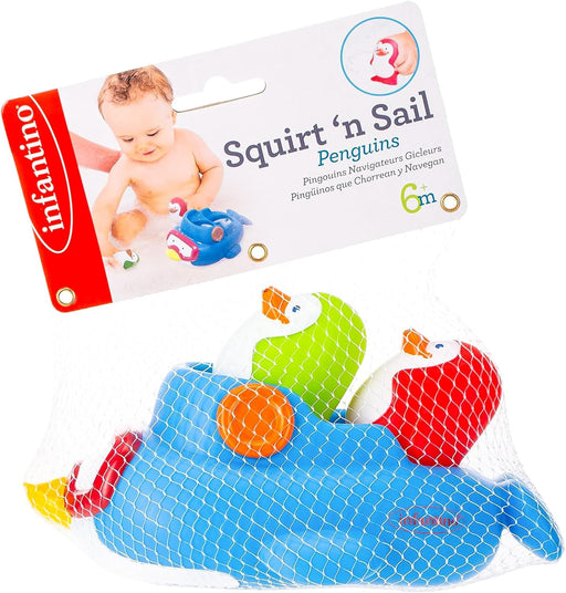 Infantino-Squirt'N Sail Penguins Baby Bathing Toys