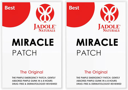Jadole Naturals Miracle Invisible Spot Cover Hydrocolloid, Acne Pimple Absorbing Cover, Blemish Spot, Skin Care, Facial and Skin Acne Patch Stickers one size (40 count) - 80 (Pack of 2)