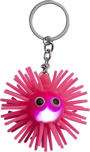 Tinc Unisex Kids Fuzzy Guy Keyring Novelty Character Light Up Keyring - Pink