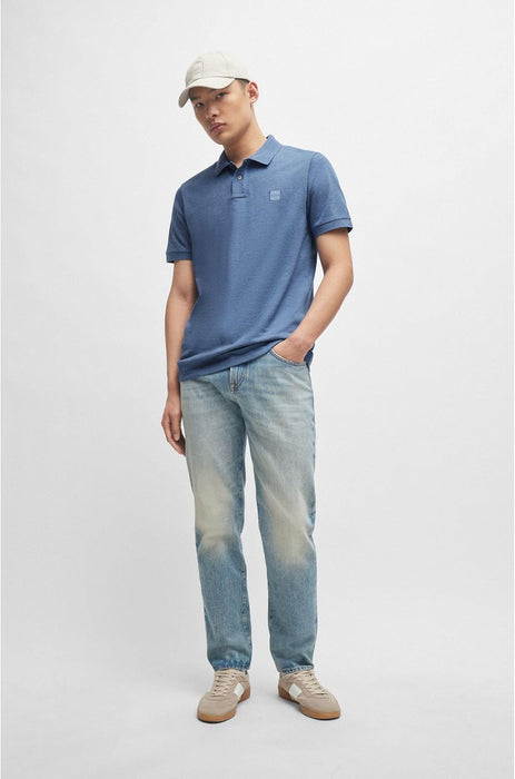 BOSS Men's Passenger Slim Fit Stretch Cotton Polo Shirt with Logo Patch