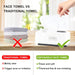 NALACAL Face Clean Towels, 100% Cotton Extra Thick Disposable Towel, Lint- free Facial Tissue for Sensitive Skin Cleansing, Skincare and Makeup Remover, Dry Wipes (6 Pack)