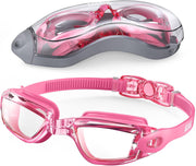 Aegend Swim Goggles, Swimming Goggles No Leaking Adult Men Women Youth, Aqua, UK-02-0016-1 - Rose Red