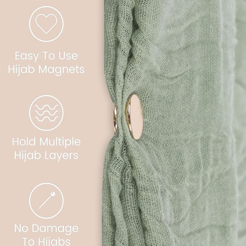 Niuoppy Hijab Magnet 8 Pairs, Strong Magnetic Hijab Pins, Multi-Use No-Snag Scarf Clasp for Muslim Women Clothing Scarf Dress, One Size, Magnet