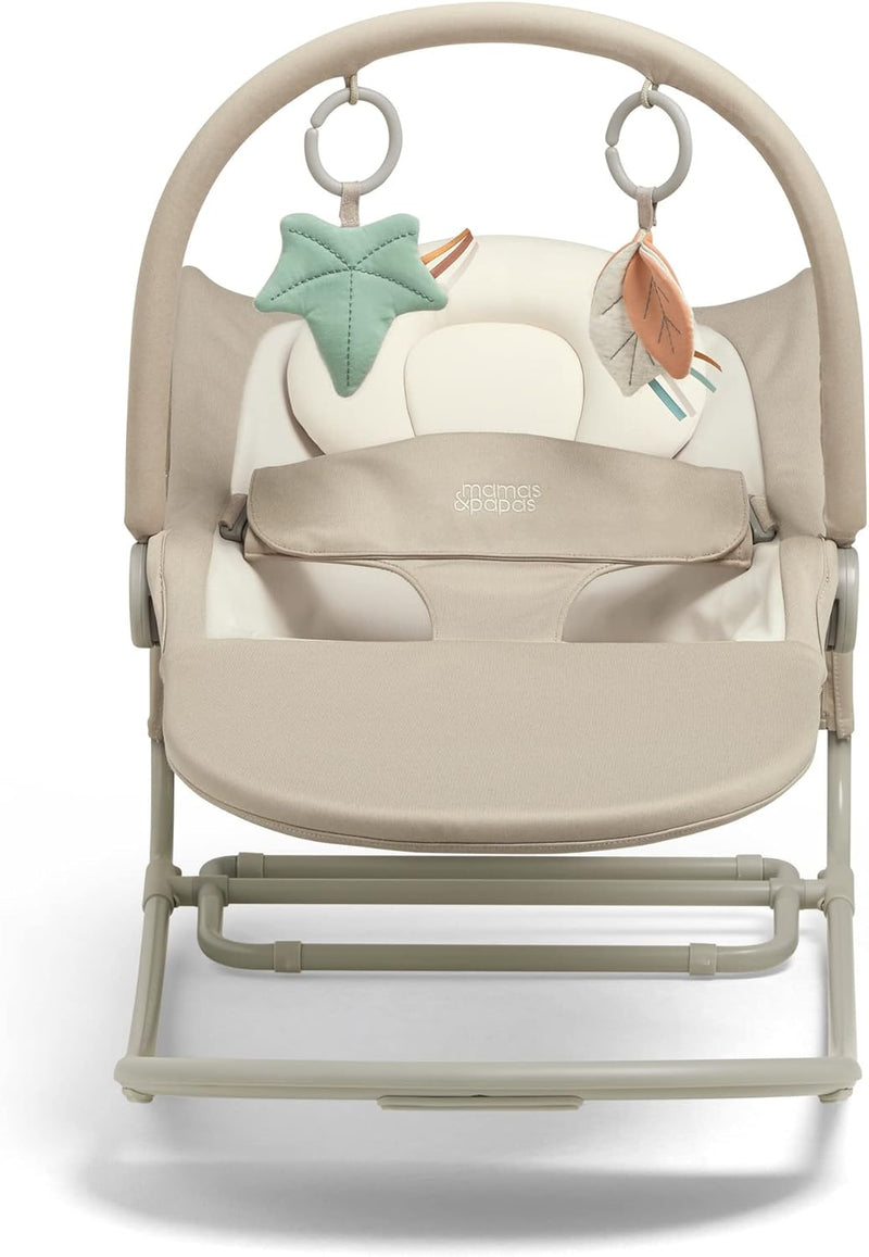 Mamas & Papas Tempo 3-in-1 Rocker/Bouncer, Lightweight, 3-Point Harness and Easily Removable Magnetic Toy Bar, Blush