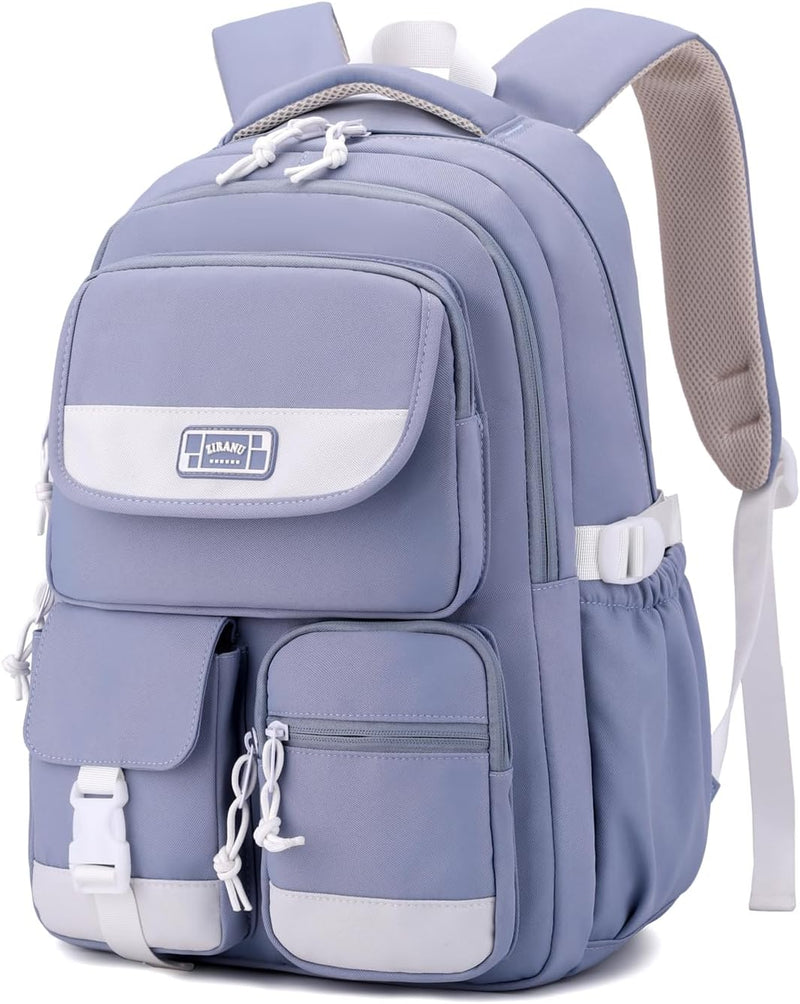 Cute Girls Backpack,Kids School Backpack for Girls Boys,Elementary Middle School Bags Lightweight Bookbag for Teens - Style-a Blue