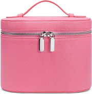 Makeup Bag Travel Makeup Bag with Compartments and Handle Portable Toiletry Bag for Women - Rose