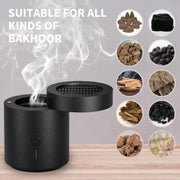 Rotating flip Electric Incense Burner bakhoor Portable USB Charging Smart Electronic Aromatherapy Machine (Special Coal briquettes Charcoal Fragrance)