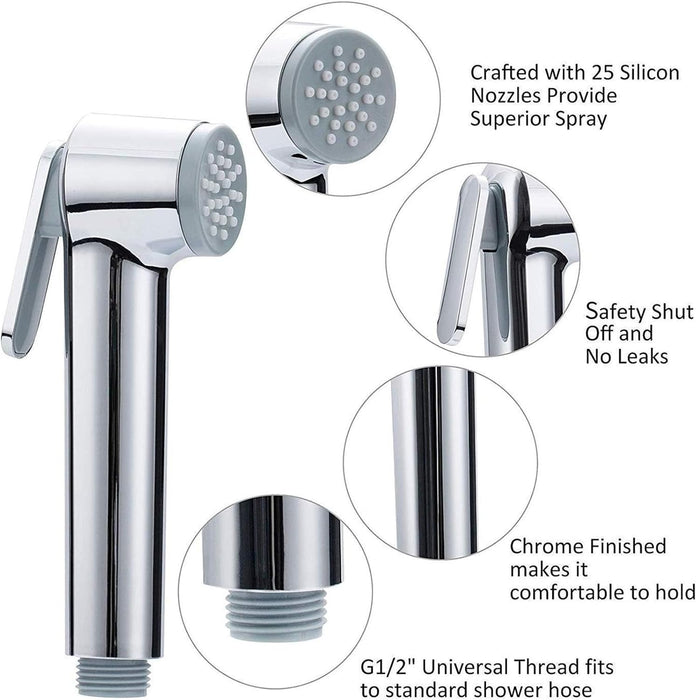 Aputue Bidet Toilet Sprayer Head, Hand Held Toilet with Trigger Spray, Bidet Sprayer Cloth Bathroom Diaper Sprayer, Bidet Bathroom Fixtures for Kitchen Bathroom Shower Toilet Cleaning