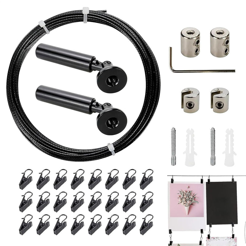 Retractable Clothesline - 304 Stainless Steel Retracting Indoor Curtains Wire - Adjustable Heavy Duty Laundry Dryer Rope for Dorm Apartment Hotel Bedroom