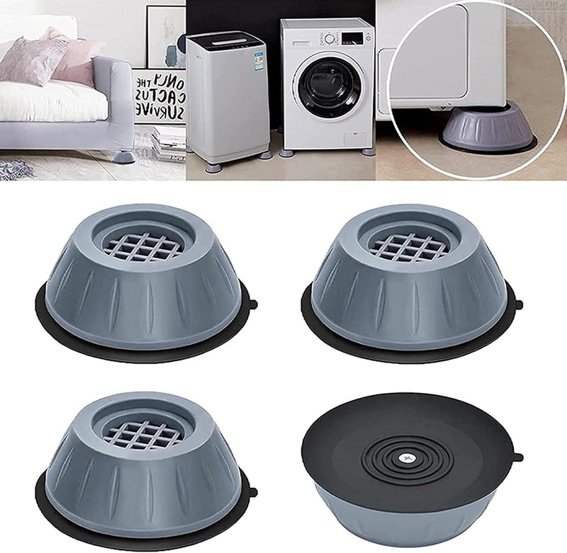4Pcs Washing Machine Anti Vibration Pads Washer And Dryer Anti Slip Mat Rubber Isolation Feet Pads For Floor Protection Against Vibration Noise Shock,suitable For All Washing Machine