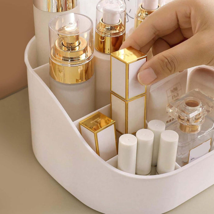 ALOXE Makeup Organizer | Makeup Box For Storage | Make Up, Cosmetic, Skincare Organiser For Women | Elegant Makeup Vanity With Transparent Drawer (Green)