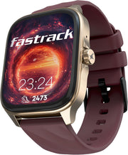 Astor FS1 Pro Smart Watch, 1.97' AMOLED Display, Bluetooth Calling, 100+ Sports Modes, SpO2 & Heart Rate Monitoring, Women's Health, IP68, Up to 5 Days Battery, Functional Crown - Wine Red