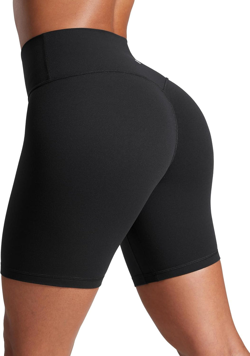 CRZ YOGA Womens Butterlift High Waist Scrunch Butt Biker Shorts 4 Inches - No Front Seam Workout Yoga Gym Booty Shorts