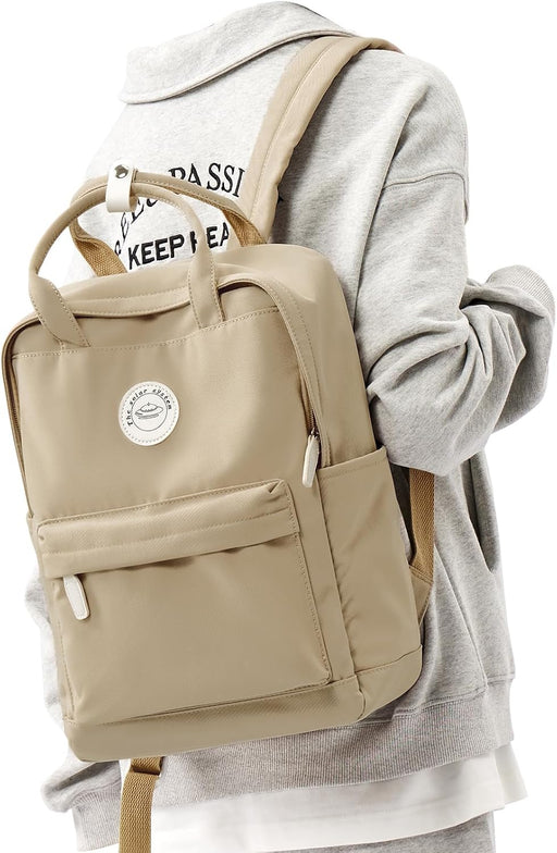 School Backpack For Girls Boy High School Middle Bookbag Lightweight Waterproof Small Backpack For Women - Brown